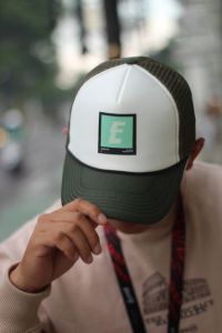 Eddostyn Topi Trucker Jaring Original Distro Pria Dewasa Putih Army Casual