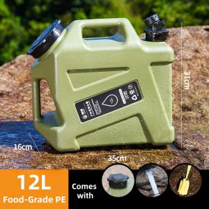 Glamping Drinking Water Bucket 12L/20L Portable Water Storage Bucket PE Food Grade Camping Picnic Water Pot With Faucet
