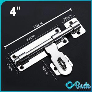 Baete Stainless Steel Hardware Door Lock Bolt Latch Padlock Clasp Stainless Steel 4" 6" 8"