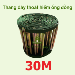 Thang dây thoát hiểm ống đồng dài 30 mét (TDTH30M) bao gồm cặp móc sản phẩm đã được kiểm nghiệm