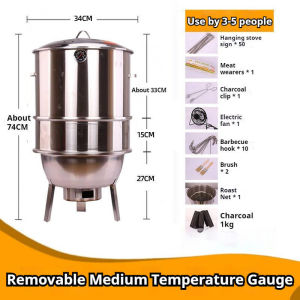 Detachable type Stainless steel barbecue grillsmoke-freeenvironmentally friendlyHanging grill Medium/Large