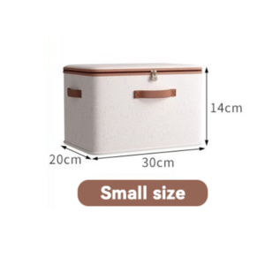 (With lock) Clothing Storage Box Waterproof Odorless With lock&Two-way zipper Moisture-proof Cotton Linen Dust-proof Washable Foldable Double handle