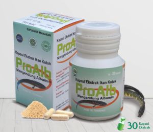 Pro Alb Kapsul Ekstrak Ikan Gabus Original Obat Pengering Luka Jahitan Pasca Operasi Cesar isi 30