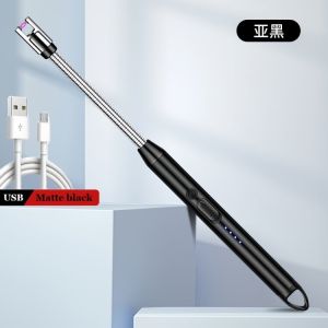 Rechargeable Electronic Arc Lighter Set - USB-C Charging Pulse Ignition Windproof & Multi-functional - Perfect for Outdoor Camping Kitchen and Home Use Includes Candle & Electric Lighter Functionality