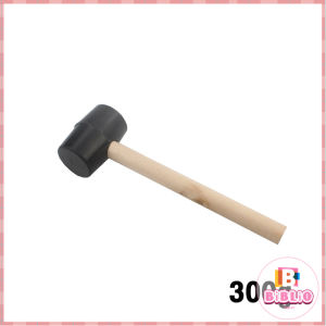 BIBLIO 300g 500g Black Rubber Mallet Hammer with Wood Handle