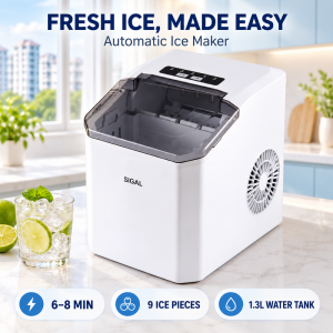 【Ready Stock】Electric Ice Maker Machine | Countertop Automatic Ice Cube Making for Home & Commercial Use | Small Fast Ice Making