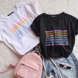 ELLIPSES.INC Tumblr Tee / T-Shirt / Kaos Wanita Lengan Panjang EVERYONE DESERVES LOVE