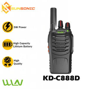 WLN KD-C888D VHF/UHF 400-470MHz 5W Two Way Walkie Talkie Radio with High Illumination Flashlight