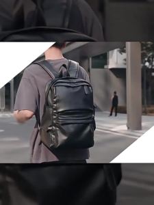 Mens Leather Backpack Leather Backpack Woman Leather Backpack Man Large Capacity Suitable for Travel Middle School High School and College Students Beg Ransel Kulit Lelaki Dengan Ka...