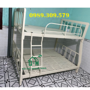 GIƯỜNG TẦNG SẮT HỘP VUÔNG 4X8 CAO CẤP GIAO NHANH HCM