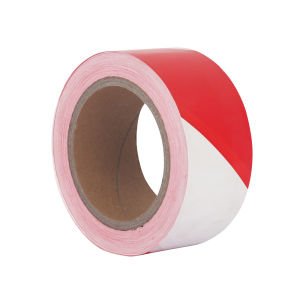 Red and White Hazard Warning Safety Stripe Warning Tape Non Adhesive Barrier Tape Suitable for Warning Dangerous Buildings