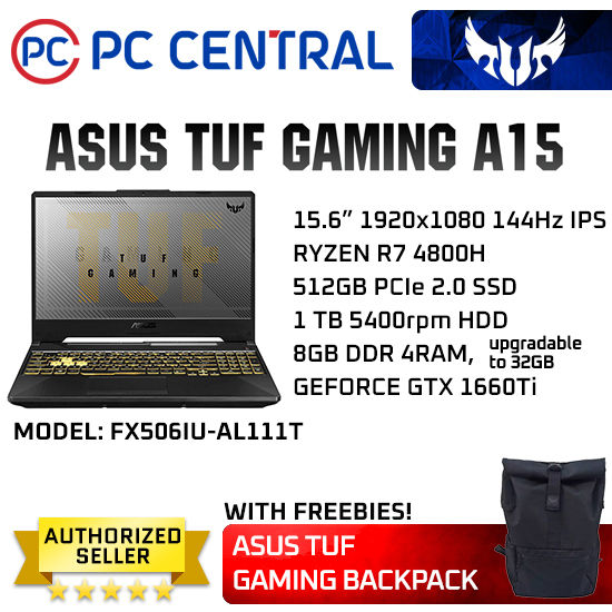ASUS TUF (FX506IU-AL111T) Ryzen 4800H GTX 1660Ti 8gb