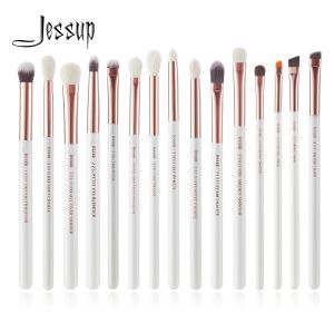 Jessup Professional Makeup Brushes Set 15pcs Make Up Brush Pearl White/Silver Tools Kit Eye Liner Shader Natural-Synthetic Hair2026