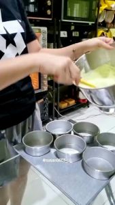 loyang kue bulat / cetakan burger / baking korean cake mold almunium premium tebal dan murah