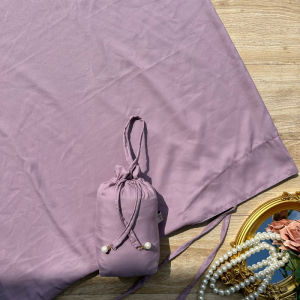Ayanaa Series Premium Micro Cotton Telekung with Zipper and Travel Pouch - Travel & Umrah Accessory