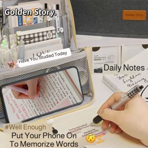 กระเป๋าใส่ปากกา หลากหลายสไตล์ กล่องเครื่องเขียน เย็บอย่างประณีต ยืน สัมผัสสบาย ความจุขนาดใหญ่พิเศษ