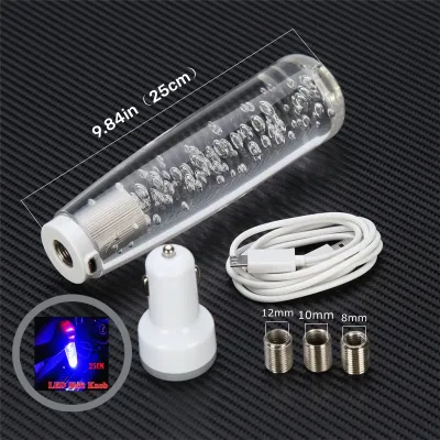 Universal LED Crystal Car Gear Lever Shift Knob For Truck Colorful Shifter Knob Manual 10/15/20/25/30/35/40CM
