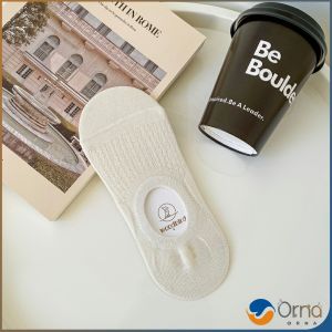 Orna ถุงเท้าผู้หญิง วัสดุผ้าฝ้ายแท้ ซับเหงื่อดี สําหรับสุภาพสตรี Boat socks