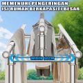 ATO 304 Stainless Steel Folding Clothes Hanger Drying Rack with Wheels Shoe Hanger Rak Penyidai Baju. 