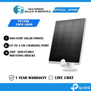 Tp-Link Tapo A200 Solar Panel with 360 Adjustable Mounting bracket for CCTV | Work with Battery Powered CCTV Cameras
