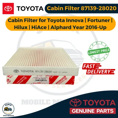 Toyota Cabin Filter for Innova | Fortuner | Hilux | HiAce | Alphard Year 2016-Up [87139-28020]