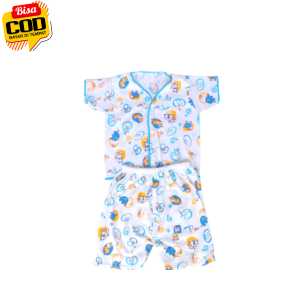 YF COLLECTION / 3 Setelan Baju Lengan Pendek bayi dan Celana Pendek bayi Stelan bayi Pendek