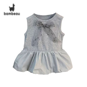 Baby girl dress casual Summer korea style Sleeveless vest dress toddlers high quality baju budak perempuan Sweet