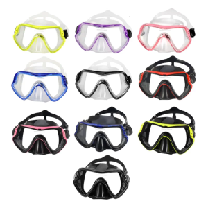 Snorkel Diving Mask Anti-Fog Swim Goggles Tempered Glass Scuba Snorkel Mask 180° Clear View Swimming Goggles Easy to Use