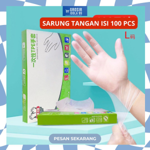Sarung Tangan isi 100 pcs TPE Sekali Pakai Diposable TPE Gloves