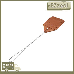 Manual Leather Fly Swatter Mosquito And Cockroach Repeller Hanging Flyswatter For Indoor Outdoor