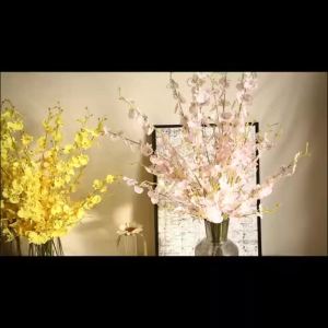95CM Artificial Oncidium Blue Fake Flower Silk Orchid Home Table Decor Wedding Party Decoration Ornaments COD PH