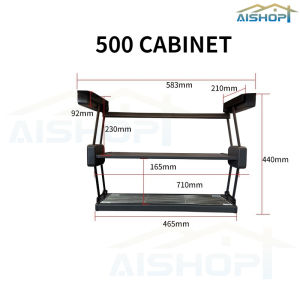 [SG Stock]Double-Layer Lifting Retractable Food Seasoning Bowl Dish Storage Rack/Folding Food Storage Rack