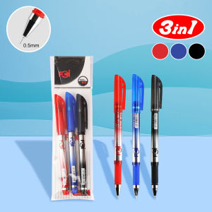 FCI 3 in 1 set Gel Ink Pen Ballpen sign pen gel pen 0.5mm 3 colors in Set Perfect for School Office Supplies (Sold in 3pcs Set)