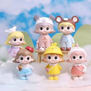 Strolling Time Blind Figurine Desktop Ornament Car Figurine Decoration Gift for Couples and Girls Birthdays