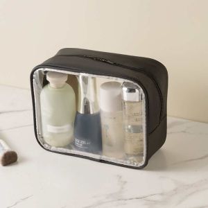 Waterproof Large Capacity Transparent PVC Travel Cosmetic Bag 1pcs Ins Style Portable