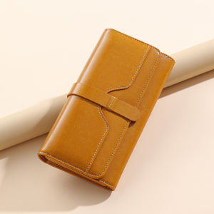 [Da bò chính hãng] CHANPINCL Ví dài hàng hiệu cho nữ sang trọng khóa kéo túi đựng tiền xu điện thoại di động khóa nhiều ngăn đựng thẻ đa chức năng cổ điển ví nữ thời trang bán chạy dung tích lớn