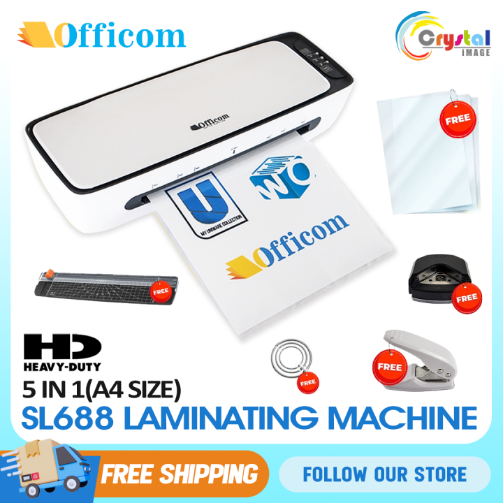 Officom SL688 Pro Plus 5in1 Laminator Adaptable A4 Hot/Cold ABS for ...