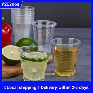 【Local shipping】 50PCS Disposable Clear Plastic Cup Outdoor Picnic Birthday Kitchen Party Tableware Party Plastic Cups For Cold Drinks