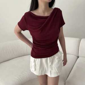 NU TOP | Atasan Knit Wanita Korean Top Baju Knit Wanita Lengan Pendek Basic Short Sleeve
