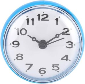 Shower Clock Attached Bathroom Clock Clock Silent Sweep for Kitchen for Bathroom Or Kitchen(Blue)