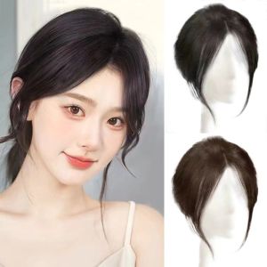 YOCKY Synthetic Fake Bangs Clip in Natural Bangs Hairpiece Increase Hair Volume Invisible Top Hair Bangs Women