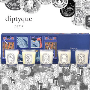 Diptyque Nến Thơm Bộ Quà Tặng 5 Mùi Kèm Túi Xách Theo Hãng Blue 2023