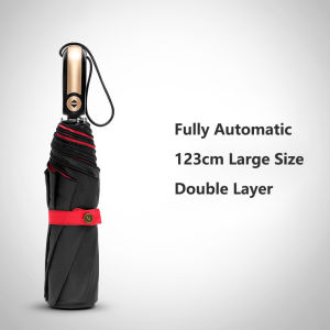 Genuine Brand Large Folding Umbrella Rain 1.23 Meters Business Men Automatic Umbrellas Windproof Male Parasol