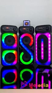 ZQS-4270M 8Inch Portable Karaoke Bluetooth Speaker na may RGB Party Light Kasama Wired Mic at Remote Suporta USB TF AUX Type-C para sa Tahanang Pagtitipon