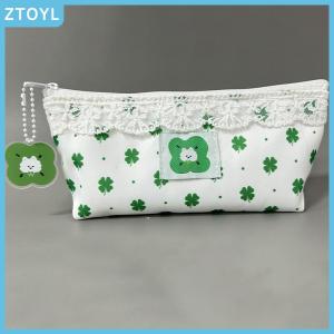 ZTOYL  High Quality Sweet Lace Floral Design Pen Bag Large Capacity Multifunctional Stationery Bag Pencil Case Students Supplies