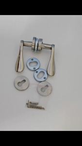 1set Stainless Steel Barn Door Handle Bedroom Split Door Lock Handle Indoor Two-sided Door Knobs Household Hardware Accessories