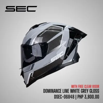 SEC Dominance Line Full Face Helmet for Motorcycle - Gloss M-XL