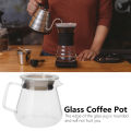 Glass Coffee Pot Glass Coffee Kettle Glass Coffee Maker Anti‑Scalding Kitchen Counter for Home Bar Office. 