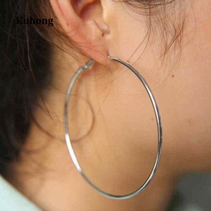 Metal clearance circle earrings