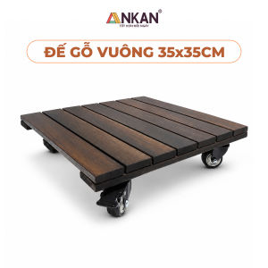 Đế Lót Chậu Cạnh 35cm Tải 120Kg Di Chuyển Chậu Cây Các Vật Nặng Trong Nhà Màu Đen Hàng Chính Hãng